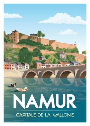 Poster Belgium Namur Capital of Wallonia Citadelle