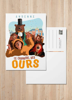 Postcard "Andenne, Le Carnaval des Ours" (Bear Carnival)